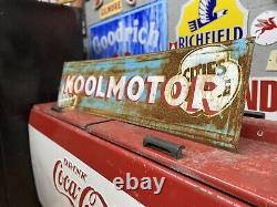 Antique Vintage Old Style Metal Kool Motor Gas Oil Sign