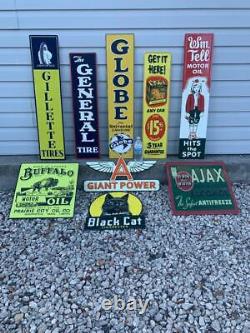 Antique Vintage Old Style Metal Signs Gas Oil Soda Mix/Match 20 Made USA