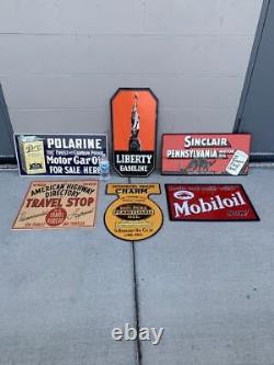 Antique Vintage Old Style Metal Signs Gas Oil Soda Mix/Match 6