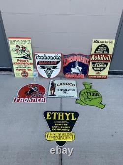 Antique Vintage Old Style Metal Signs Gas Oil Soda Mix/Match 6