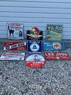 Antique Vintage Old Style Metal Signs Gas Oil Soda Mix/Match 6