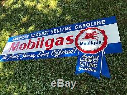 Antique Vintage Old Style Mobilgas Socony Sign HUGE! FREE SHIPPING