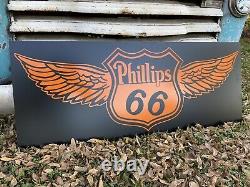 Antique Vintage Old Style Phillips 66 Aero Wings Sign