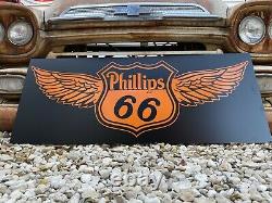 Antique Vintage Old Style Phillips 66 Aero Wings Sign