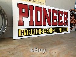 Antique Vintage Old Style Pioneer Corn Seed Feed Farm Sign