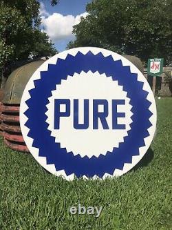Antique Vintage Old Style Pure Gasoline Sign