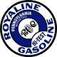 Antique Vintage Old Style Royaline Gas Oil 30 Round Sign