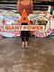 Antique Vintage Old Style Sign Flying A Giant Power Made Usa