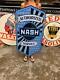 Antique Vintage Old Style Sign Nash Authorized Service Made Usa