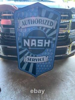 Antique Vintage Old Style Sign Nash Authorized Service Made USA