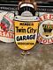 Antique Vintage Old Style Sign Twin City Garage Made Usa