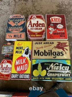 Antique Vintage Old Style Signs Mix/Match any 20 Gas Oil Soda Farm Made USA