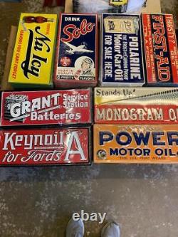 Antique Vintage Old Style Signs Mix/Match any 20 Gas Oil Soda Farm Made USA