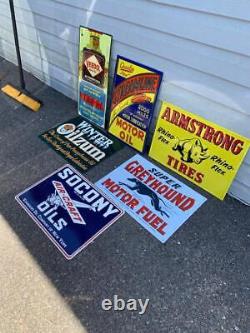 Antique Vintage Old Style Signs Mix/Match any 20 Gas Oil Soda Farm Made USA