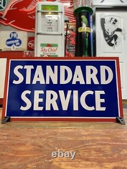 Antique Vintage Old Style Standard Service Gasoline Service Station Sign