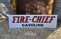 Antique Vintage Old Style Texaco Fire Chief Sign