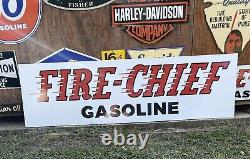 Antique Vintage Old Style Texaco Fire Chief Sign