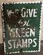 Antique Vintage Old Usa S&h Green Stamps Grocery Store Metal Sign Rare