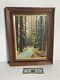 Antique Vintage Original Old Oil Painting -drive Through Redwood Forest -signed