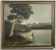 Antique Vintage Original Old Oil Painting Landscape Native Indian Idyll -signed