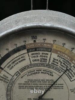 Antique Vintage Sign / Check O Meter Car Diagnosis 1930-40 Old Garage Repair