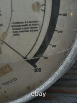 Antique Vintage Sign / Check O Meter Car Diagnosis 1930-40 Old Garage Repair