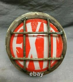 Antique Vintage Small 7 Brass Wall Mount Exit Light Sign Nautical Old 1142-21B
