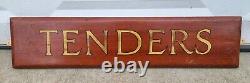 Antique Vintage Wood Trade Sign Store Tenders Advertising Gas Oil Primitive Old