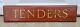 Antique Vintage Wood Trade Sign Store Tenders Advertising Gas Oil Primitive Old