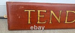 Antique Vintage Wood Trade Sign Store Tenders Advertising Gas Oil Primitive Old