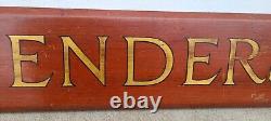 Antique Vintage Wood Trade Sign Store Tenders Advertising Gas Oil Primitive Old