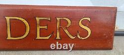 Antique Vintage Wood Trade Sign Store Tenders Advertising Gas Oil Primitive Old