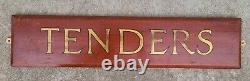 Antique Vintage Wood Trade Sign Store Tenders Advertising Gas Oil Primitive Old