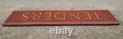 Antique Vintage Wood Trade Sign Store Tenders Advertising Gas Oil Primitive Old