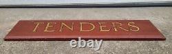 Antique Vintage Wood Trade Sign Store Tenders Advertising Gas Oil Primitive Old