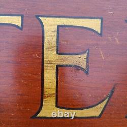 Antique Vintage Wood Trade Sign Store Tenders Advertising Gas Oil Primitive Old
