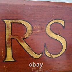 Antique Vintage Wood Trade Sign Store Tenders Advertising Gas Oil Primitive Old