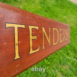 Antique Vintage Wood Trade Sign Store Tenders Advertising Gas Oil Primitive Old