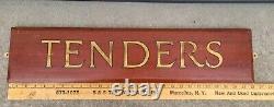 Antique Vintage Wood Trade Sign Store Tenders Advertising Gas Oil Primitive Old