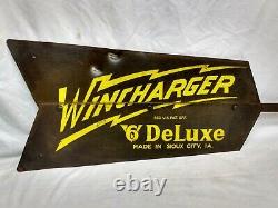 Antique Wincharger 6V Deluxe Windmill Tail Made In Sioux City Iowa Farm Sign Old