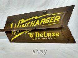 Antique Wincharger 6V Deluxe Windmill Tail Made In Sioux City Iowa Farm Sign Old