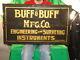Antique Wood Advertising Sign Buff & Buff Engineering Surveying Instruments Old