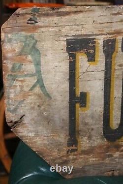 Antique Wooden Folk Art Trade Sign Furniture Cabinet Making Shop Undertaking Old