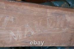 Antique Wooden Folk Art Trade Sign Furniture Cabinet Making Shop Undertaking Old