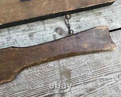 Antique Wooden Trade Sign GUNS For Sale Old Paint Surface Primitive Folk Art