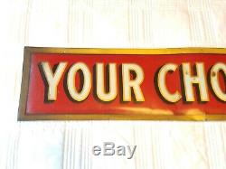 Antique YOUR CHOICE 5c cigar Sign advertising tin litho 27 Original Old vintage