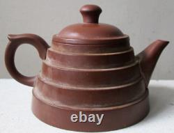 Antique old 19th Century Chinese QING DYNASTY Yixing pottery TEAPOT Signed