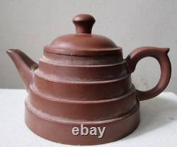 Antique old 19th Century Chinese QING DYNASTY Yixing pottery TEAPOT Signed