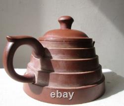 Antique old 19th Century Chinese QING DYNASTY Yixing pottery TEAPOT Signed