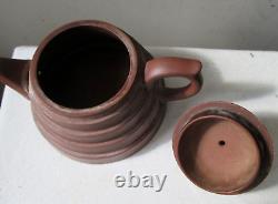 Antique old 19th Century Chinese QING DYNASTY Yixing pottery TEAPOT Signed